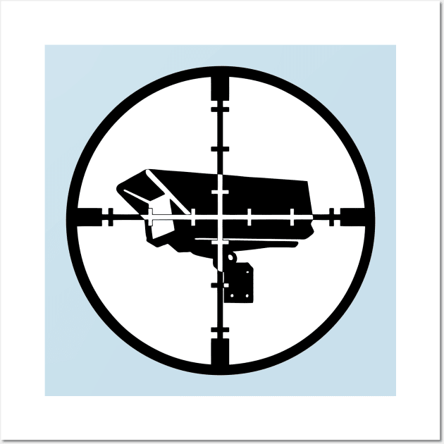 Surveillance Camera Target Practice Wall Art by CultureClashClothing